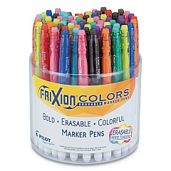 Pilot FriXion Colors Erasable Porous Point Pen, Stick, Bold 2.5 mm, Assorted Ink and Barrel Colors, 72/Pack (85030)
