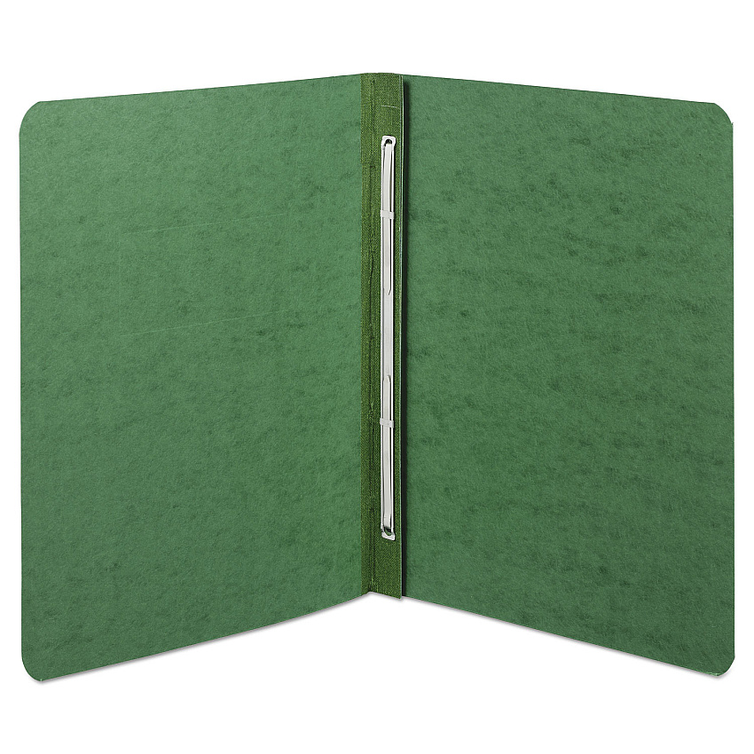 ACCO PRESSTEX Report Cover with Tyvek Reinforced Hinge, Side Bound, 2-Piece Prong Fastener, 8.5 x 11, 3" Capacity, Dark Green (25076)