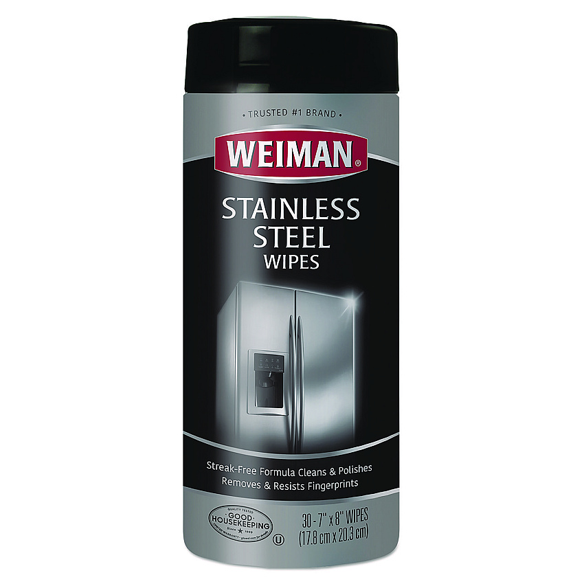 WEIMAN Stainless Steel Wipes, 7 x 8, 30/Canister (92)