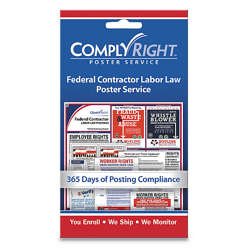 ComplyRight Labor Law Poster Service, "Federal Contractor Labor Law", 4 x 7 (098435)