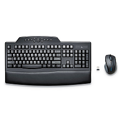 Kensington Pro Fit Comfort Wireless Desktop Set, 2.4 GHz Frequency/30 ft Wireless Range, Black (72403)
