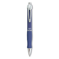 Zebra GR8 Gel Pen, Retractable, Medium 0.7 mm, Blue Ink, Blue/Silver Barrel, 12/Pack (42620)