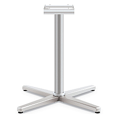 HON Arrange X-Leg Base for 42-48" Tops, 32w x 32d x 28h, Silver (CT29LXPR8)