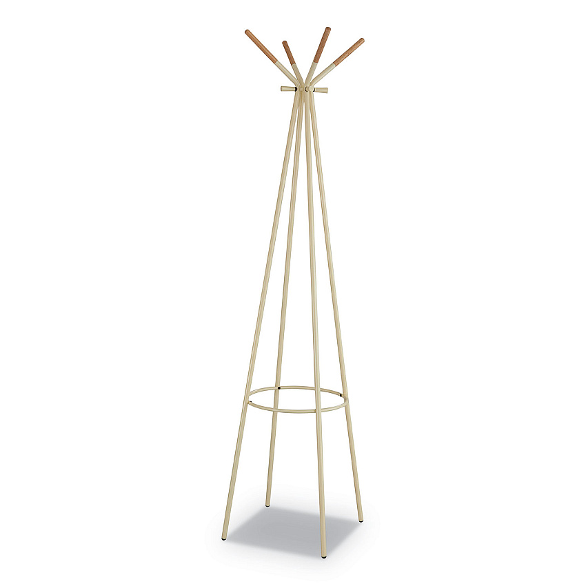Safco Family Coat Rack, 4 Garments, 16.5w x 16.5d x 72.75h, Cream (4256CRM)