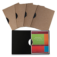 C-Line Modern Metallic Executive Style Report Cover, Swing Clip,  8.5 x 11, Bronze/Bronze, 5/Pack (33316)