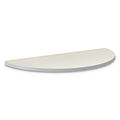 HON Build Half Round Shape Table Top, 60w x 30d, Silver Mesh (SH3060ENB9K)