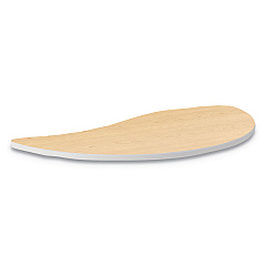 HON Build Wisp Shape Table Top, 54w x 30d, Natural Maple (SN3054ENDK)