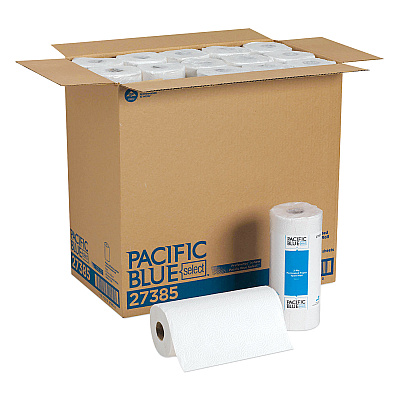 Georgia Pacific Professional Pacific Blue Select Two-Ply Perforated Paper Kitchen Roll Towels, 2-Ply, 11 x 8.8, White, 85/Roll, 30 Rolls/Carton (27385)