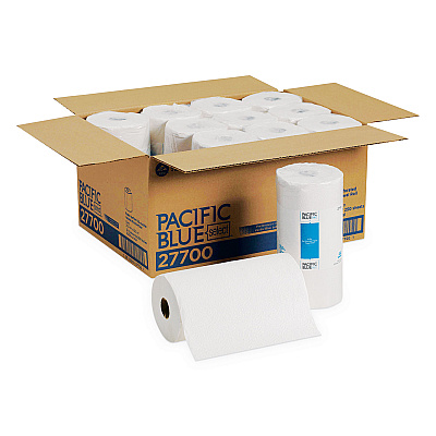 Georgia Pacific Professional Pacific Blue Select Two-Ply Perforated Paper Kitchen Roll Towels, 2-Ply, 11 x 8.8, White, 250/Roll, 12 Rolls/Carton (27700)