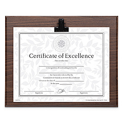 DAX Plaque With Metal Clip, Wood, 8.5 x 11 Insert, Walnut (N15618CWT)