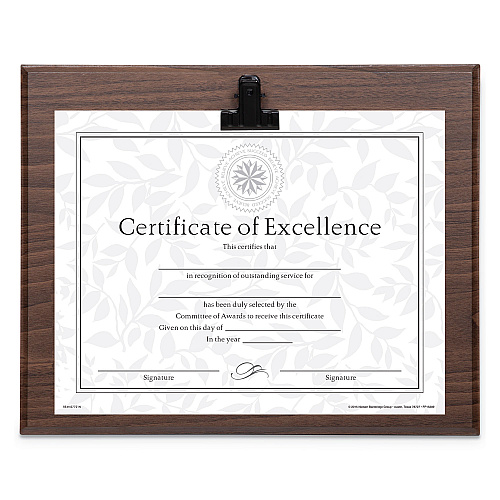 DAX Plaque With Metal Clip, Wood, 8.5 x 11 Insert, Walnut (N15618CWT)