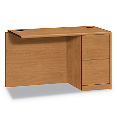 HON 10700 Series Full Right Pedestal Return, 48w x 24d x 29 1/2h, Harvest (10711RCC)