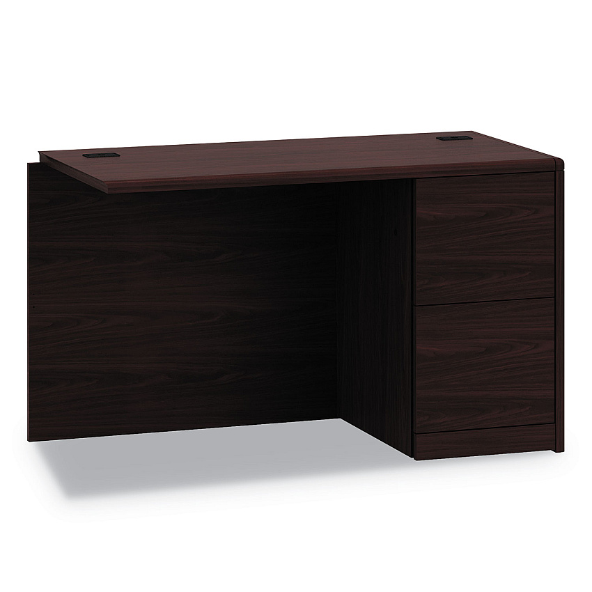 HON 10700 Series Full Right Pedestal Return, 48w x 24d x 29 1/2h, Mahogany (10711RNN)