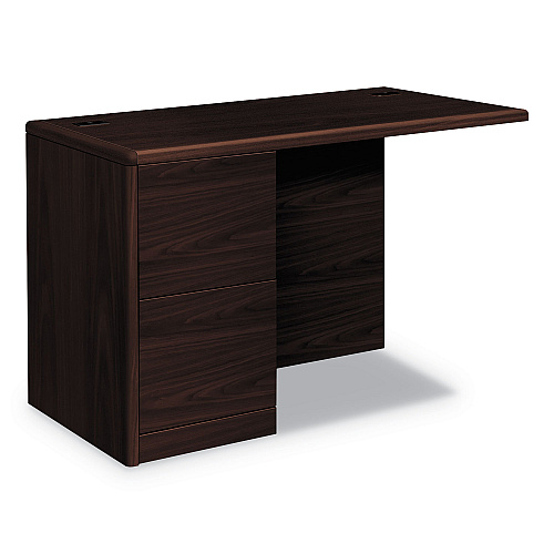 HON 10700 Series Full Left Pedestal Return, 48w x 24d x 29 1/2h, Mahogany (10712LNN)