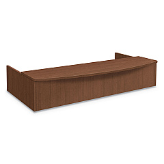 HON Foundation Reception Station with Bow Front, 72" x 36" x 14.25", Shaker Cherry (LMRECPF)