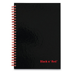 Black n' Red Hardcover Twinwire Notebook, SCRIBZEE Compatible, 1 Subject, Wide/Legal Rule, Black Cover, 9.88 x 6.88, 70 Sheets (400110532)