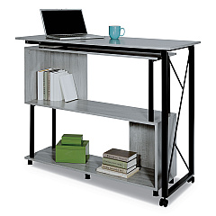 Safco Mood Standing Height Desk, 53.25" x 21.75" x 42.25", Gray (1904GR)