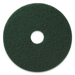 Scrubbing Pads, 14" Diameter, Green, 5/carton