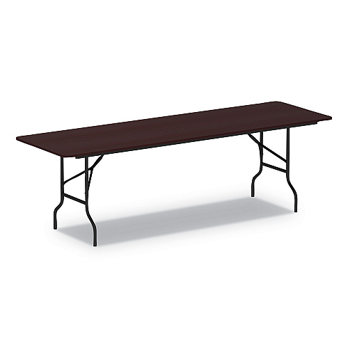 Alera Wood Folding Table, 95.88w x 29.88d x 29.13h, Mahogany (ALEFT729630MY)