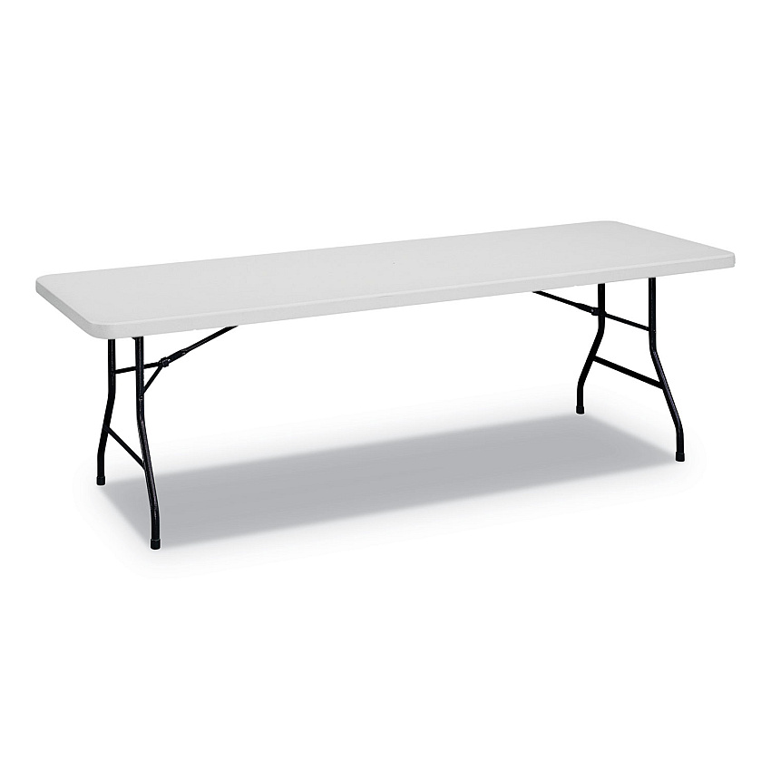 Alera Rectangular Plastic Folding Table, 96w x 30d x 29.25h, Gray (ALEPT9630G)