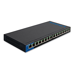 LINKSYS Business Desktop Gigabit PoE+ Switch, 16 Ports (LGS116P)