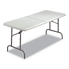 AbilityOne 7110016716415, SKILCRAFT Blow Molded Folding Tables, Rectangular, 72 x 30 x 29, Platinum