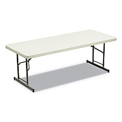 AbilityOne 7110016716416, SKILCRAFT Blow Molded Folding Tables, Rectangular, 72 x 30 x 35, Platinum