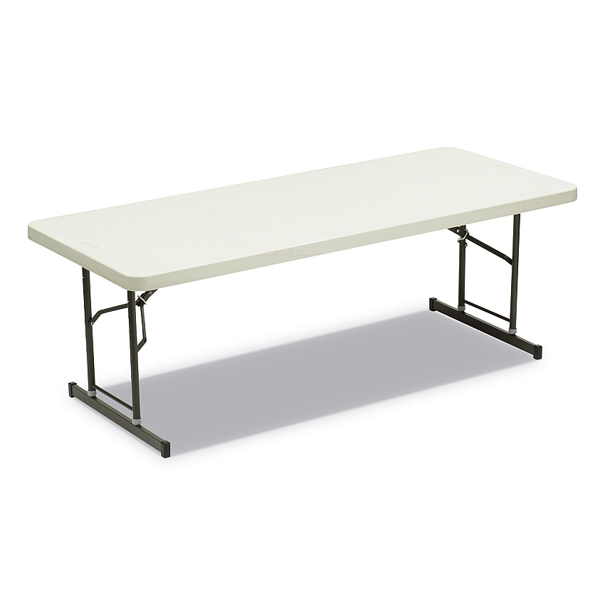 AbilityOne 7110016716416, SKILCRAFT Blow Molded Folding Tables, Rectangular, 72 x 30 x 35, Platinum