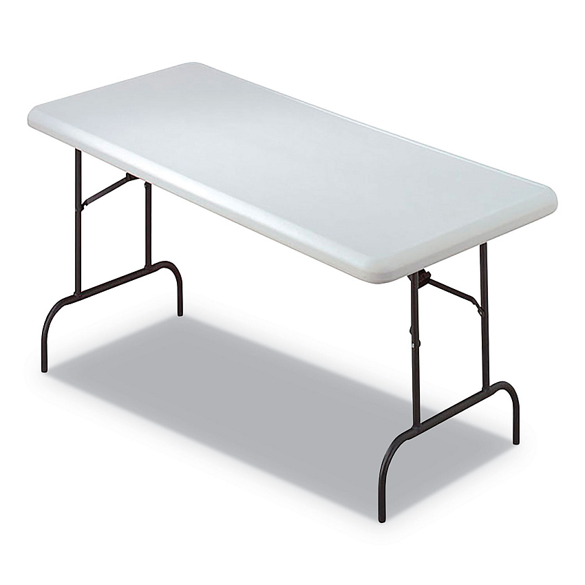 AbilityOne 7110016716417, SKILCRAFT Blow Molded Folding Tables, Rectangular, 30 x 60 x 29, Platinum