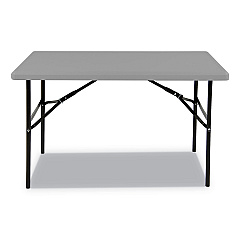 AbilityOne 7110016716418, SKILCRAFT Blow Molded Folding Tables, Rectangular, 30 x 96 x 29, Charcoal
