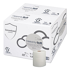 Papernet Heavenly Soft Hardwound Paper Towel, Standard, 7.8" x 600 ft, White, 12 Rolls/Carton (410098)