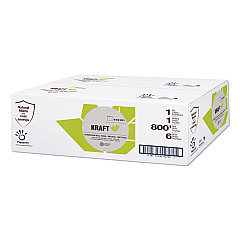 Papernet Heavenly Soft Hardwound Paper Towel, Kraft, 7.8" x 800 ft, Brown, 6 Rolls/Carton (410101)