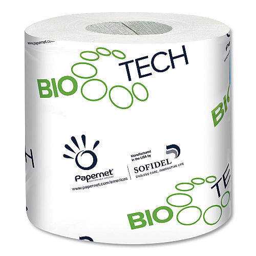 Papernet BioTech Toilet Tissue, Septic Safe, 2-Ply, White, 500 Sheets/Roll, 96 Rolls/Carton (415596)
