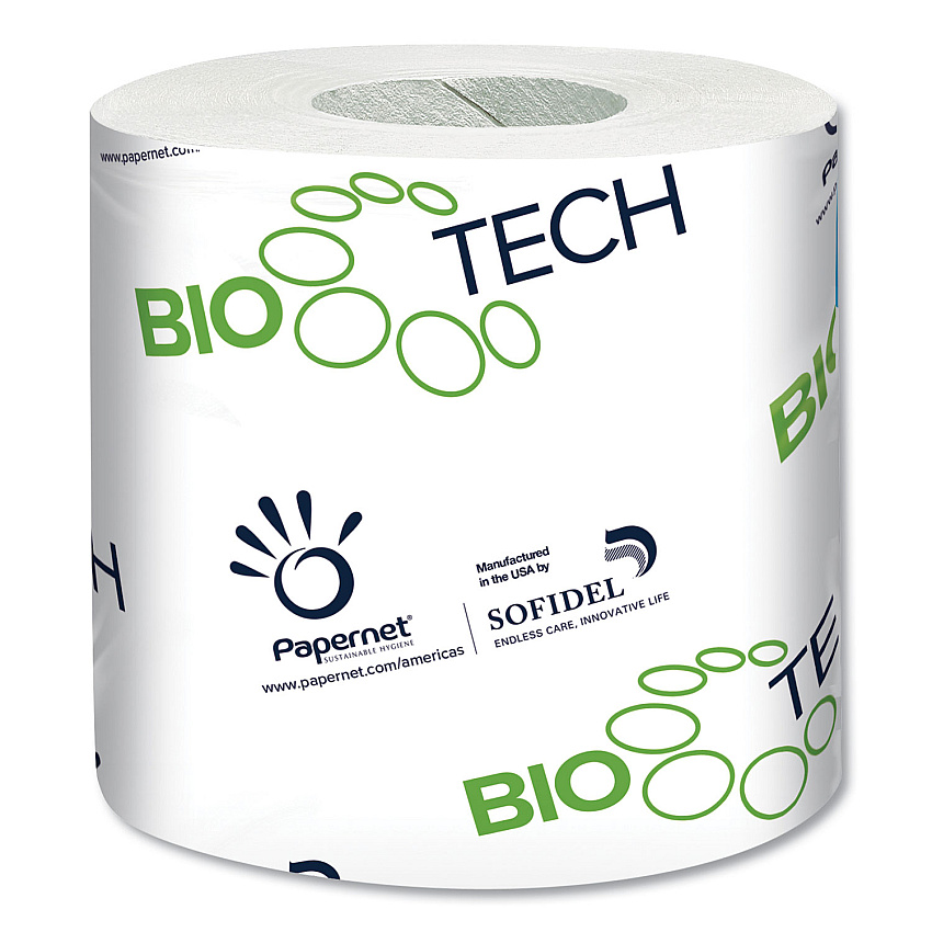 Papernet BioTech Toilet Tissue, Septic Safe, 2-Ply, White, 500 Sheets/Roll, 96 Rolls/Carton (415596)