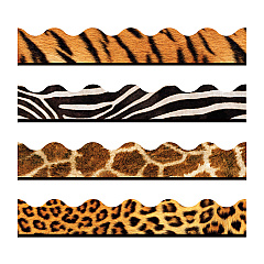 TREND Terrific Trimmers Print Board Trim, 2.25" x 156 ft, Animal Prints, Assorted Colors/Designs (T92917)