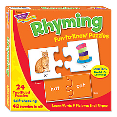 TREND Fun to Know Puzzles, Ages 3 and Up, (24) 2-Sided Puzzles (T36009)