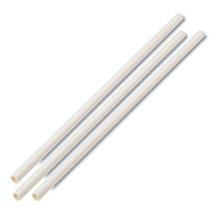 Boardwalk Unwrapped Paper Straws, 7.75" x 0.25" White, 4,800 Straws/Carton (BWKPPRSTRWUW)