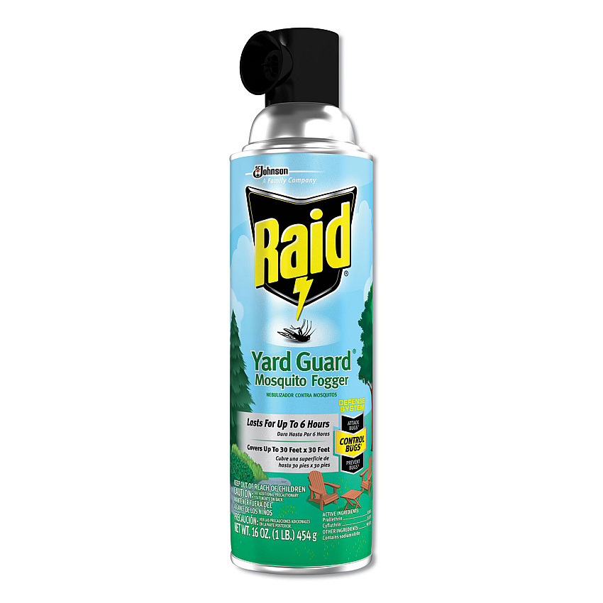 Raid Yard Guard Fogger, 16 oz, Aerosol, 12/Carton (617825)