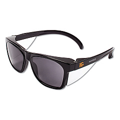 KleenGuard Maverick Safety Glasses, Black, Polycarbonate Frame, Smoke Lens (49311)