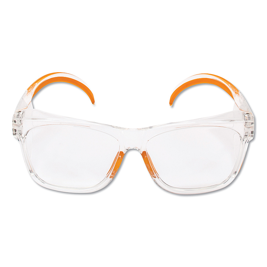 KleenGuard Maverick Safety Glasses, Clear/Orange, Polycarbonate Frame (49301)