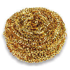 Kurly Kate Brass Scrubber, 50 g, Gold, 72/Carton (L180598)