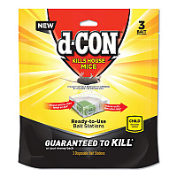 d-CON Disposable Bait Station, 3 x 3 x 1.25, 6/Carton (99427)