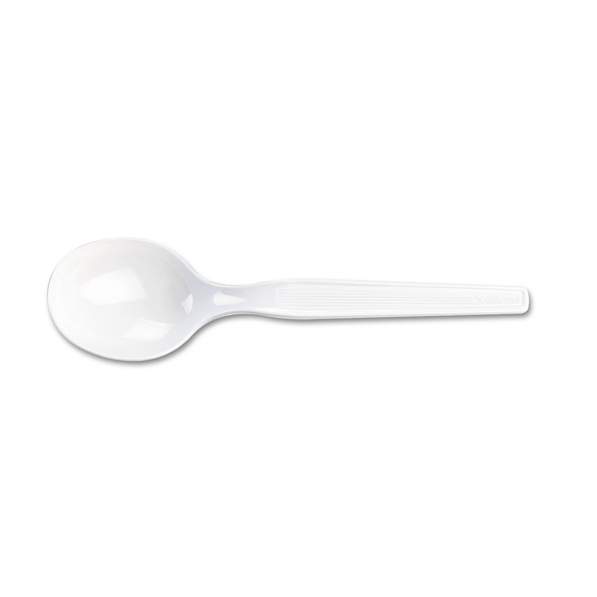 Dixie Plastic Cutlery, Heavy Mediumweight Soup Spoon, 100/Box (SM207)