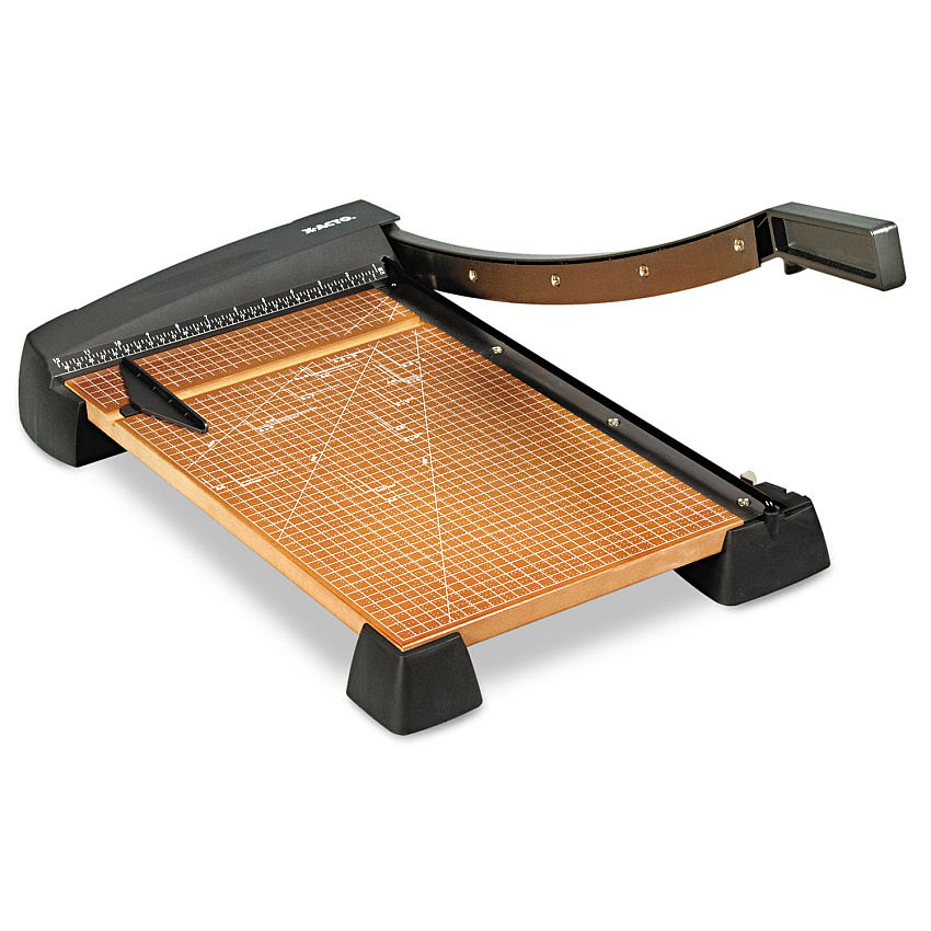 X-ACTO Heavy-Duty Wood Base Guillotine Trimmer, 15 Sheets, 18" Cut Length, 12 x 18 (26358)