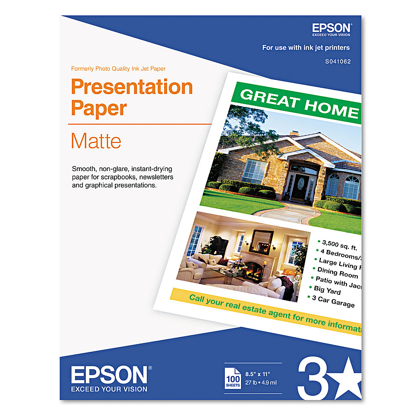Epson S041062 Presentation Paper Matte