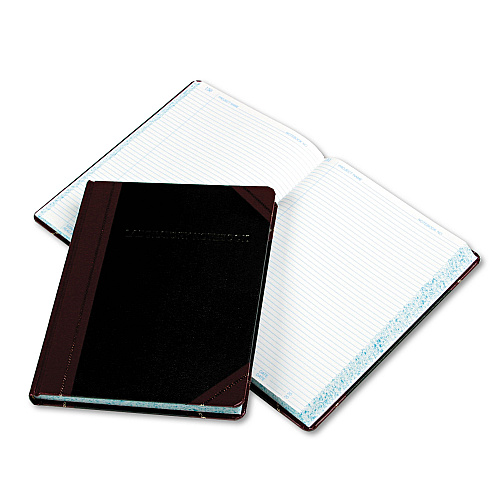 Boorum & Pease Laboratory Notebook, Data/Lab-Record Format, Black/Red Cover, 10.38 x 8.13, 300 Sheets (L21300R)
