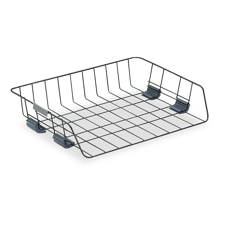 Fellowes Side-Load Wire Stacking Letter Tray, 1 Section, Letter Size Files, 13.38" x 10.13" x 2.63", Black (62112)