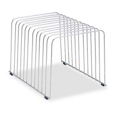 Fellowes Wire Desktop Organizer, 11 Sections, Letter to Legal Size Files, 9" x 11.38" x 8", Silver (72012)