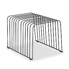 Fellowes Wire Desktop Organizer, 11 Sections, Letter to Legal Size Files, 9" x 11.38" x 8", Black (72112)