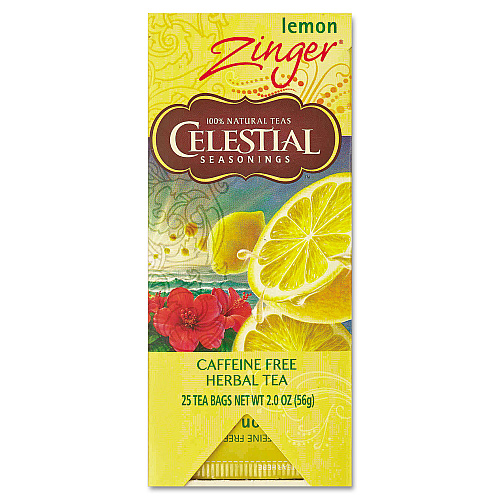 Celestial Seasonings Tea, Herbal Lemon Zinger, 25/Box (031010)